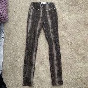 Reformation Niki snake print jeans